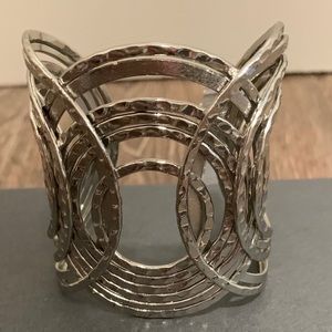 •NWT SILVER J JILL WIDE CUFF BRACELET•